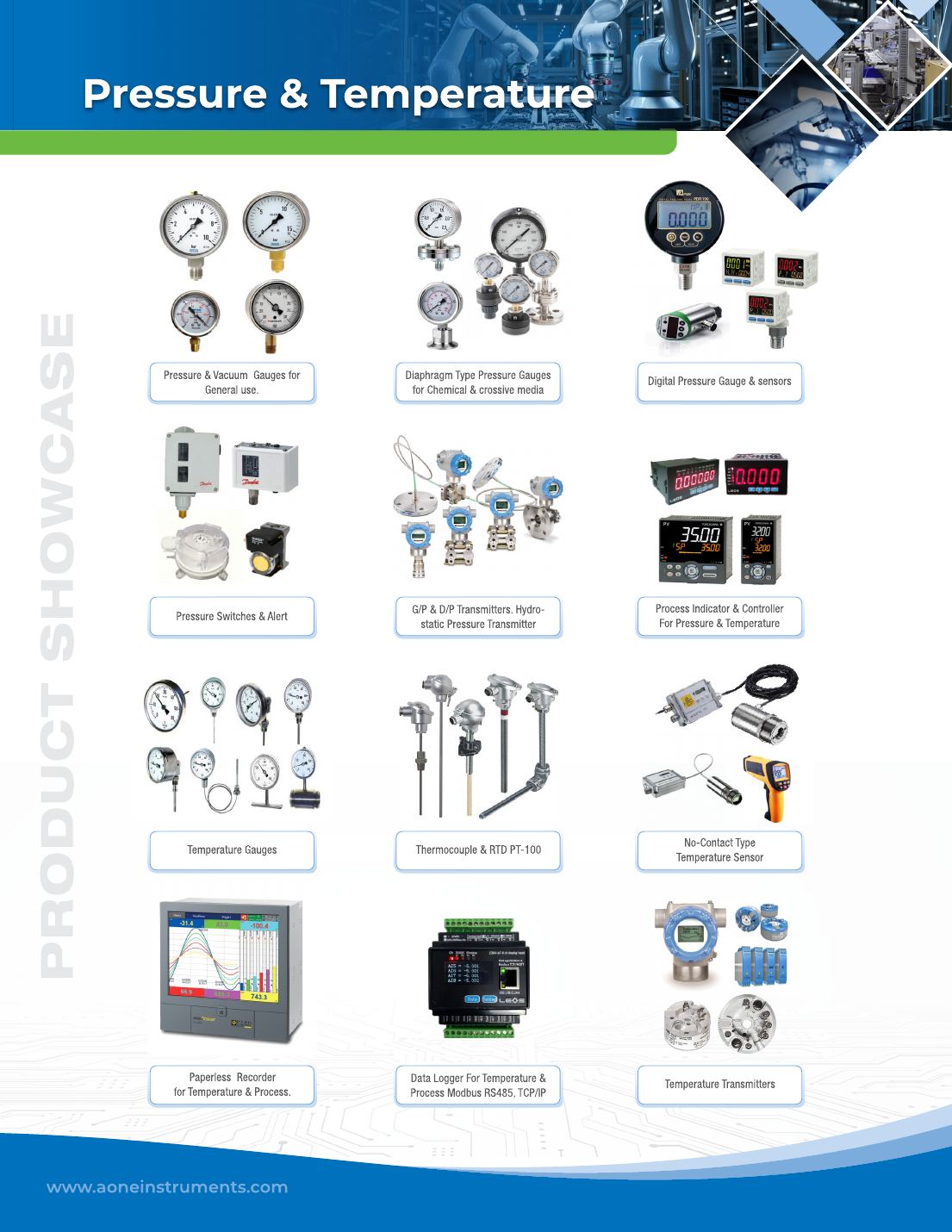 Catalogue page 4 — Pressure & Temperature