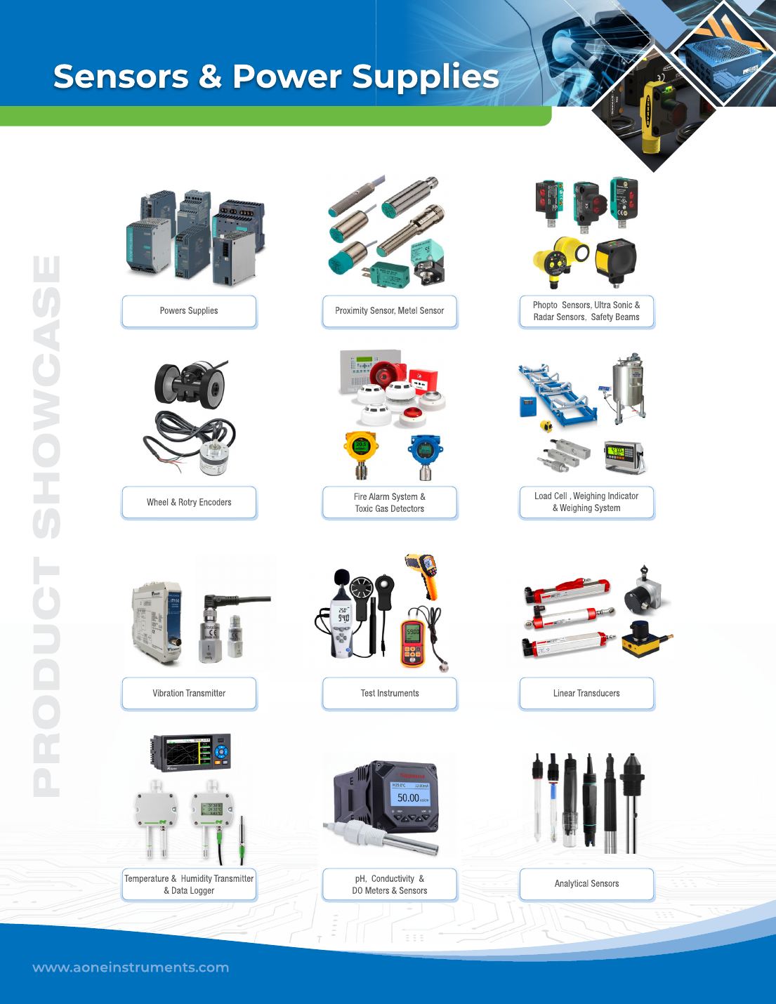 Catalogue page 6 — Sensors & Power Supplies