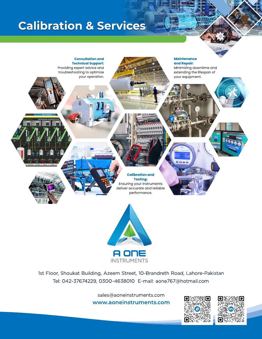 Catalogue page 8 — Calibration & Services
